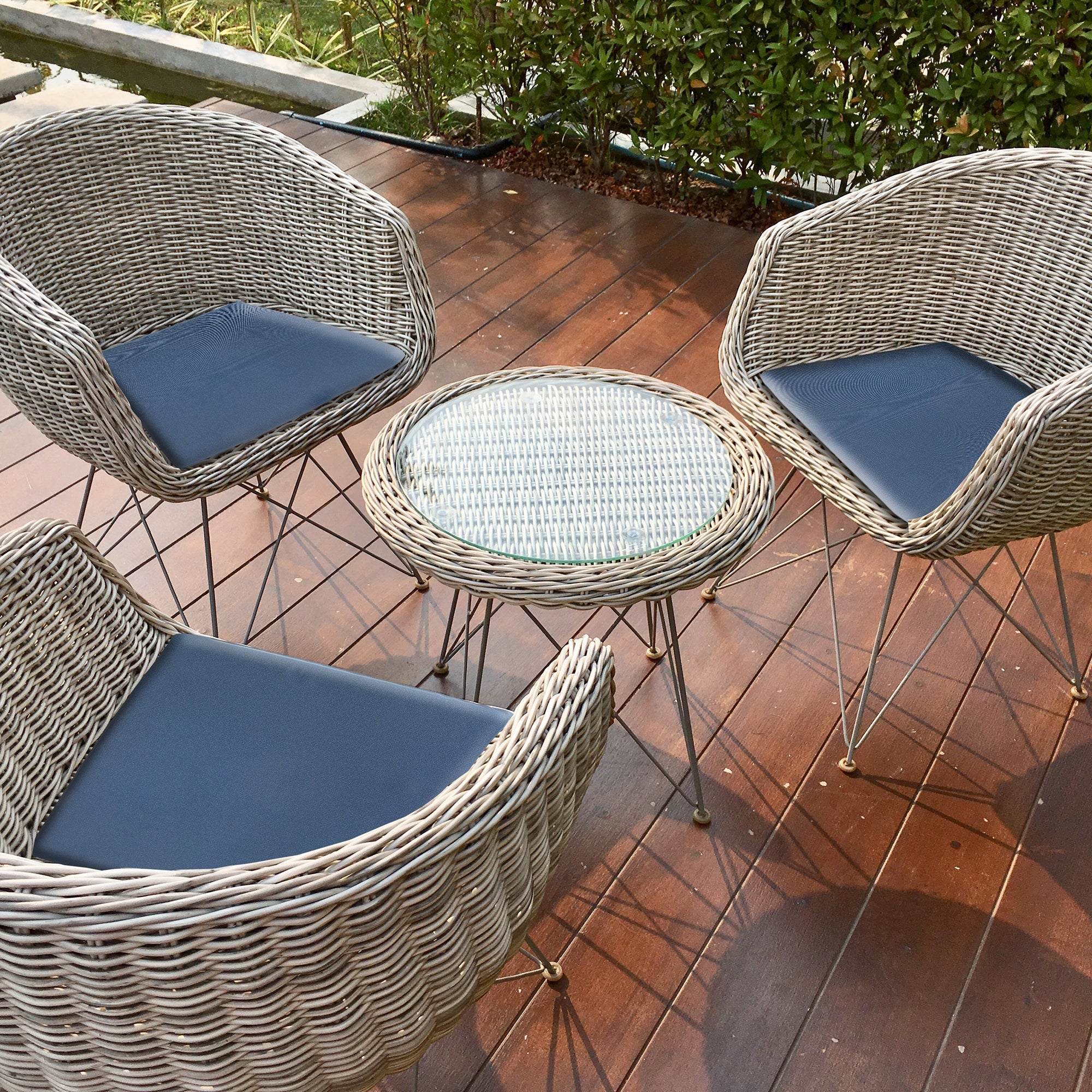 Solid Outdoor Chair Pad Set Of 2, Comfortable Patio Seat Cushion, Outdoor Home Decor