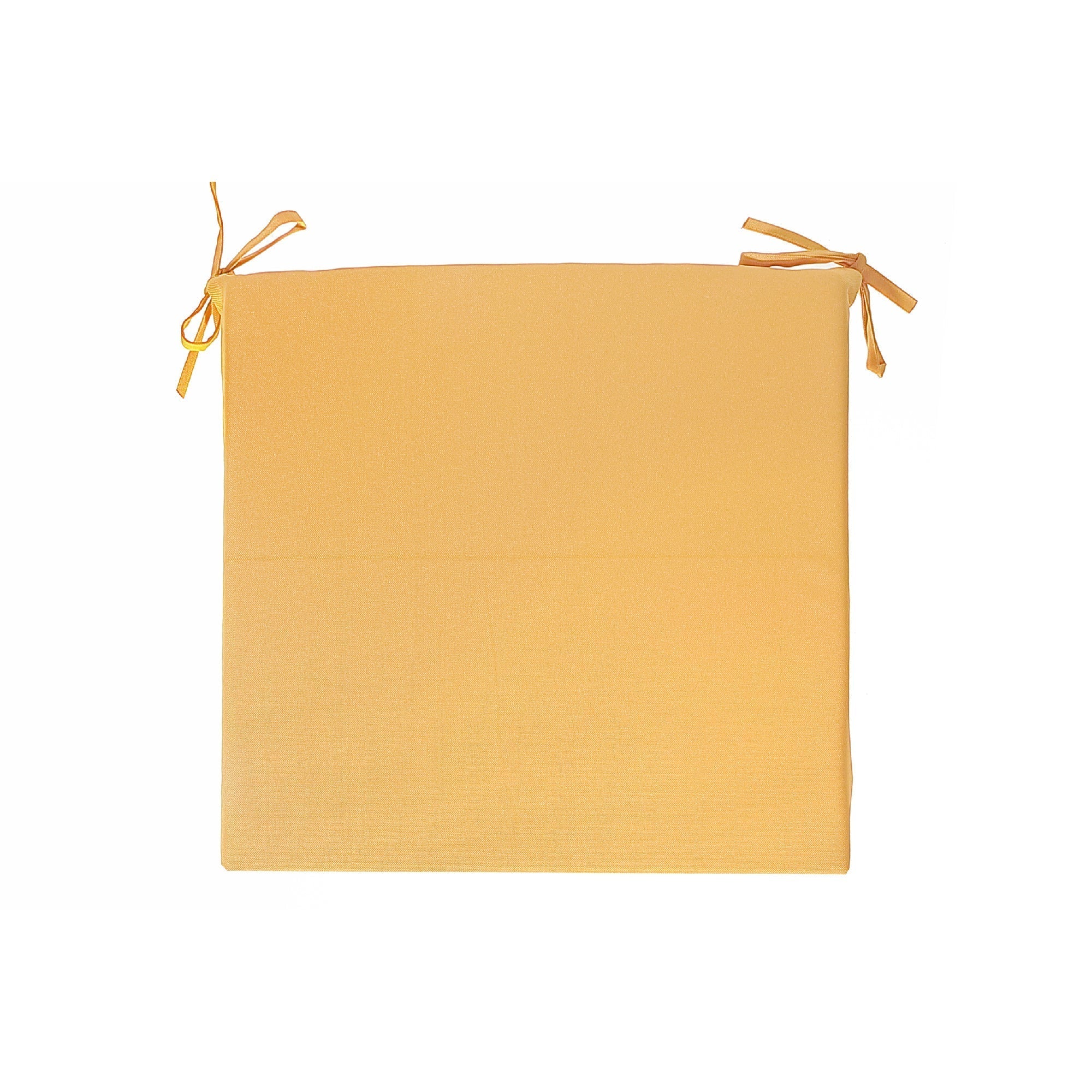 Solid Yellow Outdoor Chair Pad Set Of 2, Comfortable Patio Seat Cushion, Outdoor Home Decor