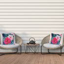 Botanical Print Outdoor Waterproof Cushion Hibiscus - Set of 2
