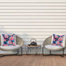 Botanical Print Outdoor Waterproof Cushion Pink Blossom - Set of 2