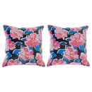 Botanical Print Outdoor Waterproof Cushion Pink Blossom - Set of 2