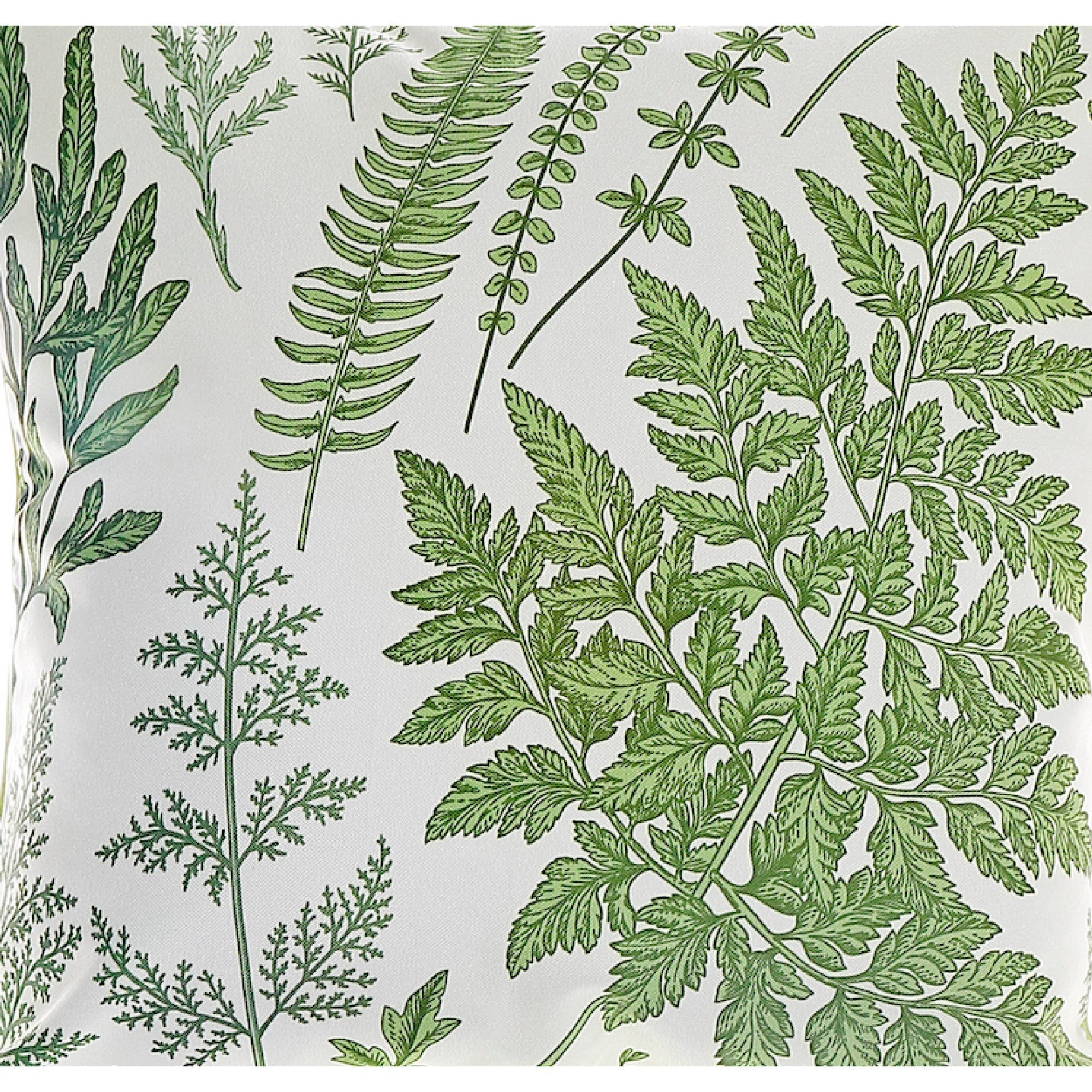 Botanical Print Outdoor Inflatable Pouf Fern, Fern Print Inflatable Outdoor Pouf, Patio Ottoman, Garden Seating Accessory