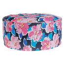 Botanical Print Outdoor Inflatable Pouf Pink Blossom