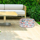 Botanical Print Outdoor Inflatable Pouf Coneflower