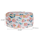 Botanical Print Outdoor Inflatable Pouf Coneflower