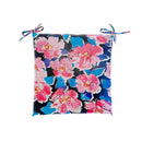 Botanical Print Outdoor Tufted Chair Pad Pink Blossom