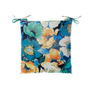 Botanical Print Outdoor Tufted Chair Pad Yellow Green Blossom