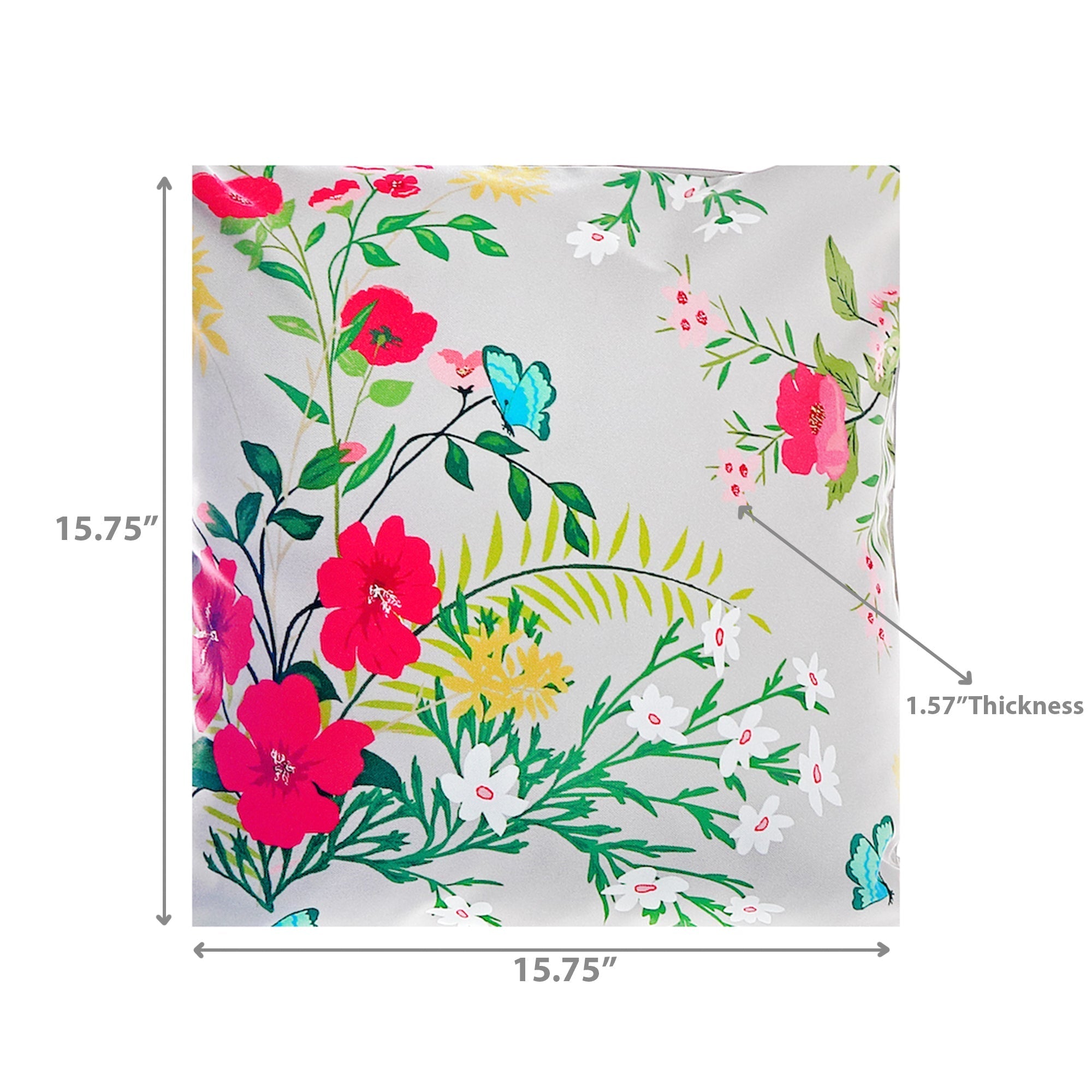 Botanical Print Outdoor Chair Pad Wildflower, Wildflower Outdoor Chair Pad, Botanical Patio Seat Cushion, Garden Decor
