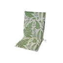 Botanical Print Outdoor Low Back Chair Pad Fern