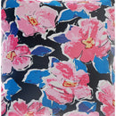 Botanical Print Outdoor Low Back Chair Pad Pink Blossom