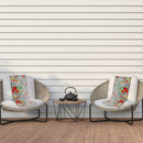 Botanical Print Outdoor Low Back Chair Pad Wildflower