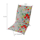 Botanical Print Outdoor Low Back Chair Pad Wildflower