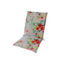 Botanical Print Outdoor Low Back Chair Pad Wildflower