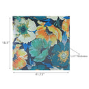 Botanical Print Outdoor Low Back Chair Pad Yellow Green Blossom