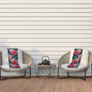 Botanical Print Outdoor High Back Chair Pad Hibiscus