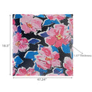 Botanical Print Outdoor High Back Chair Pad Pink Blossom