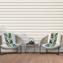 Botanical Print Outdoor H/Back Chair Pad Yellow Green Blossom