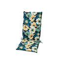 Botanical Print Outdoor H/Back Chair Pad Yellow Green Blossom