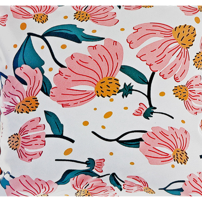 Botanical Print Outdoor High Back Chair Pad Coneflower