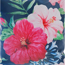 Botanical Print Outdoor Table Runner 72" Hibiscus