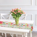 Botanical Print Outdoor Table Runner 72" Wildflower