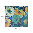 Botanical Print Outdoor Table Runner 72" Yellow Green Blossom