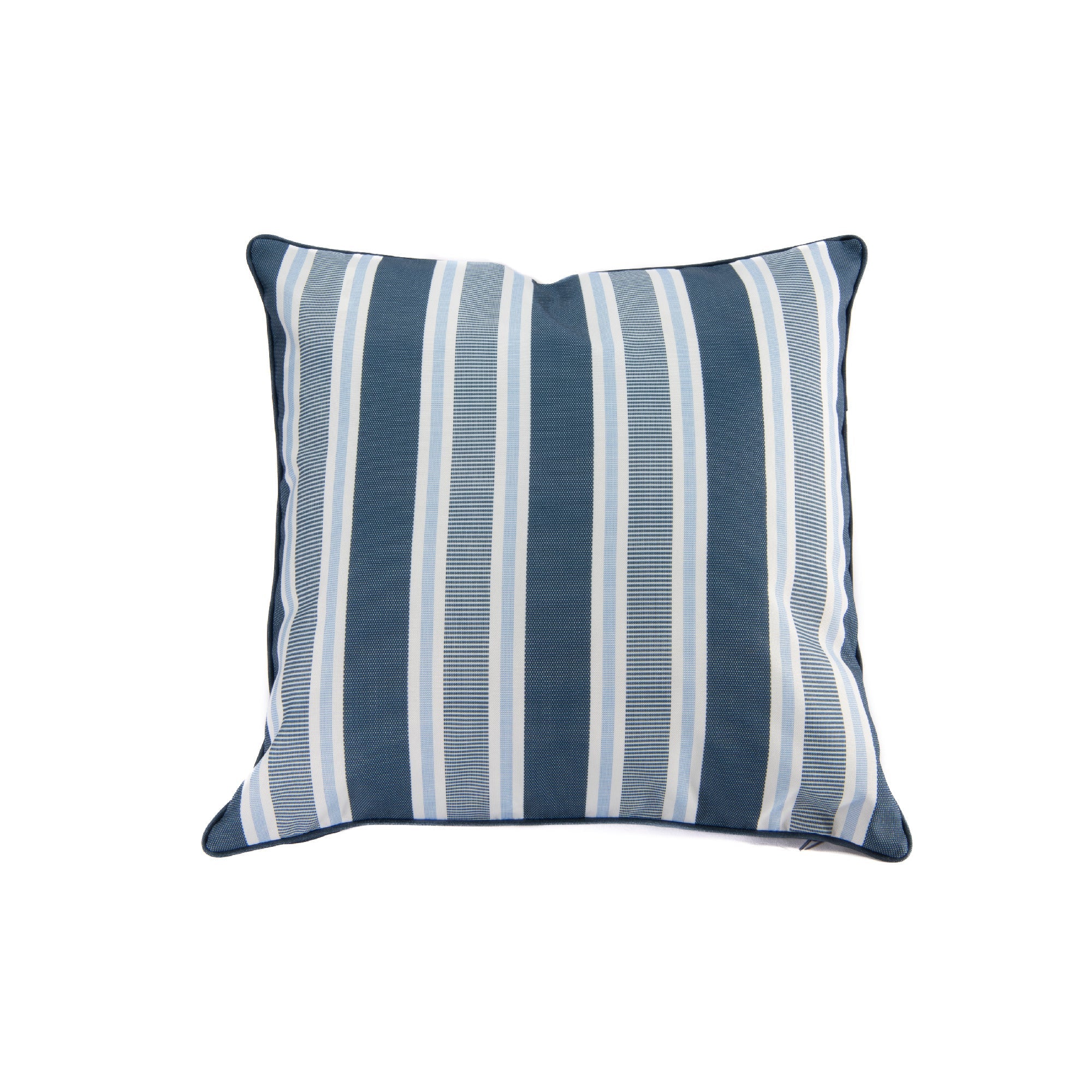 Blue Striped Outdoor Waterproof Throw Cushions, 2-Pack, Patio, Garden, Durable, Weather-Resistant