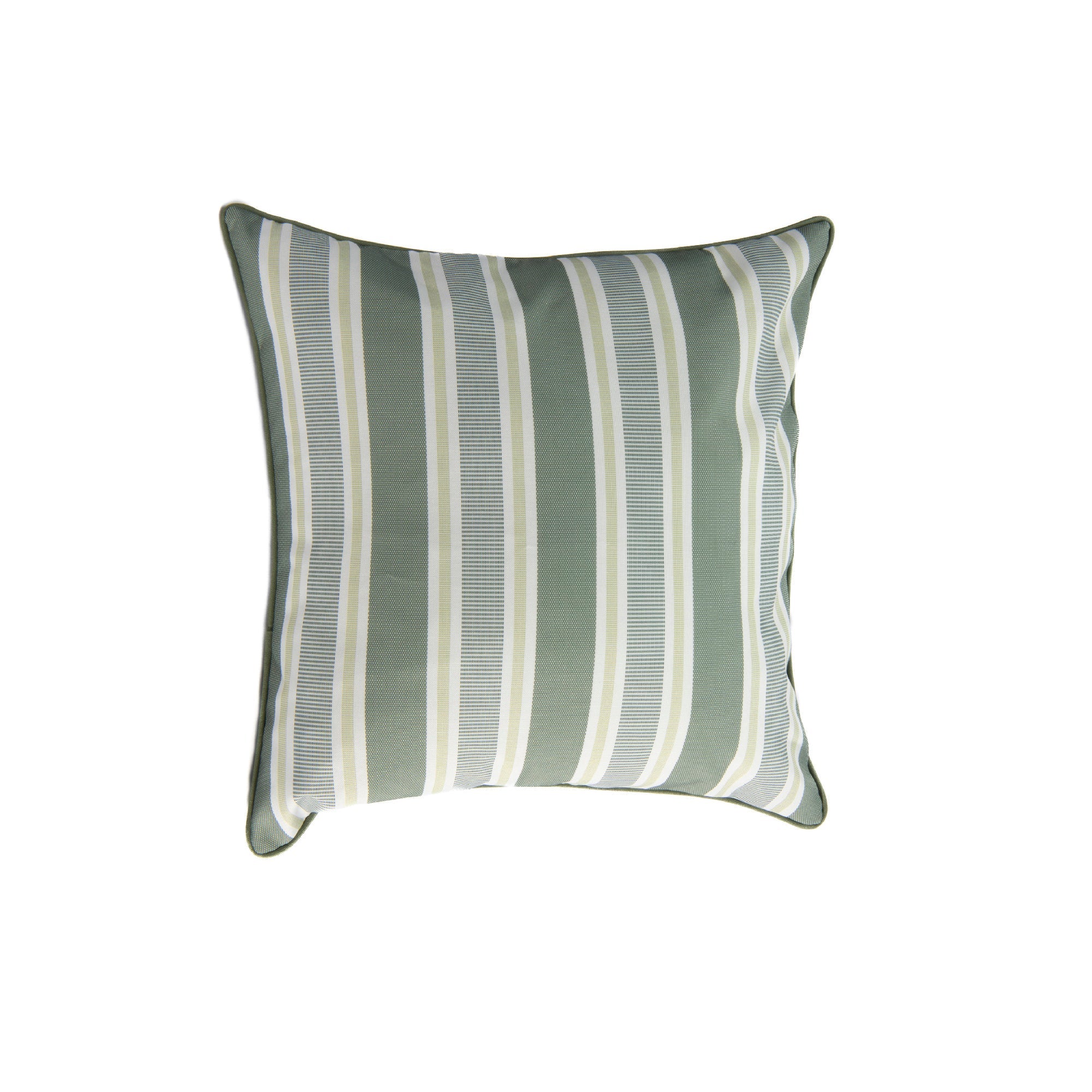 Green Striped Outdoor Waterproof Throw Cushions, 2-Pack, Patio, Garden, Durable, Weather-Resistant
