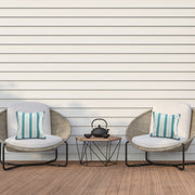 Teal Striped Outdoor Waterproof Throw Cushions, 2-Pack, Patio, Garden, Durable, Weather-Resistant