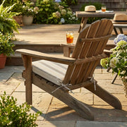 Taupe Striped Outdoor Chair Pads with Cushioning, 2-Pack, Patio Seating, Comfortable, Weather-Resistant