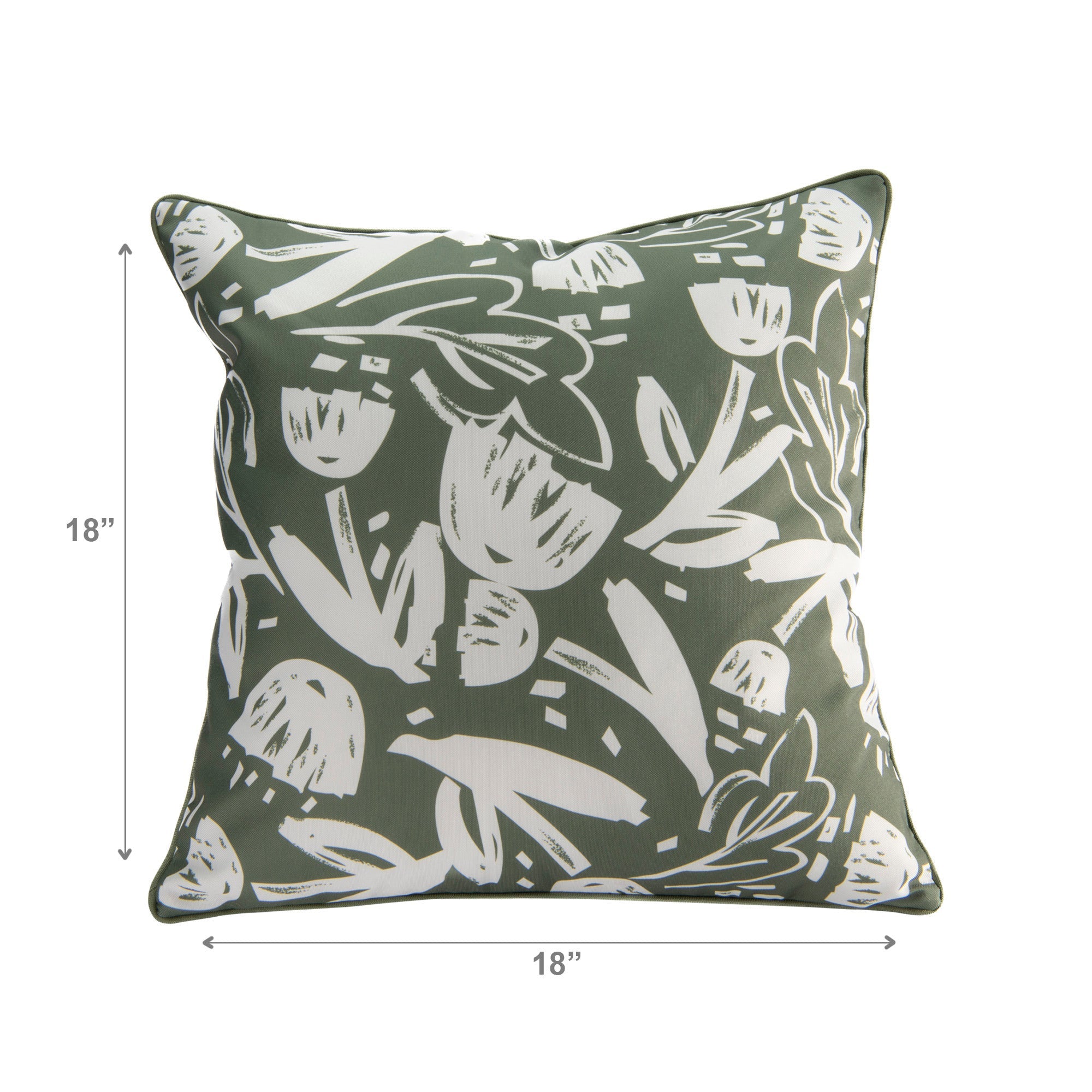 Moss Green Charm Collection Outdoor Waterproof Cushion - Set of 2