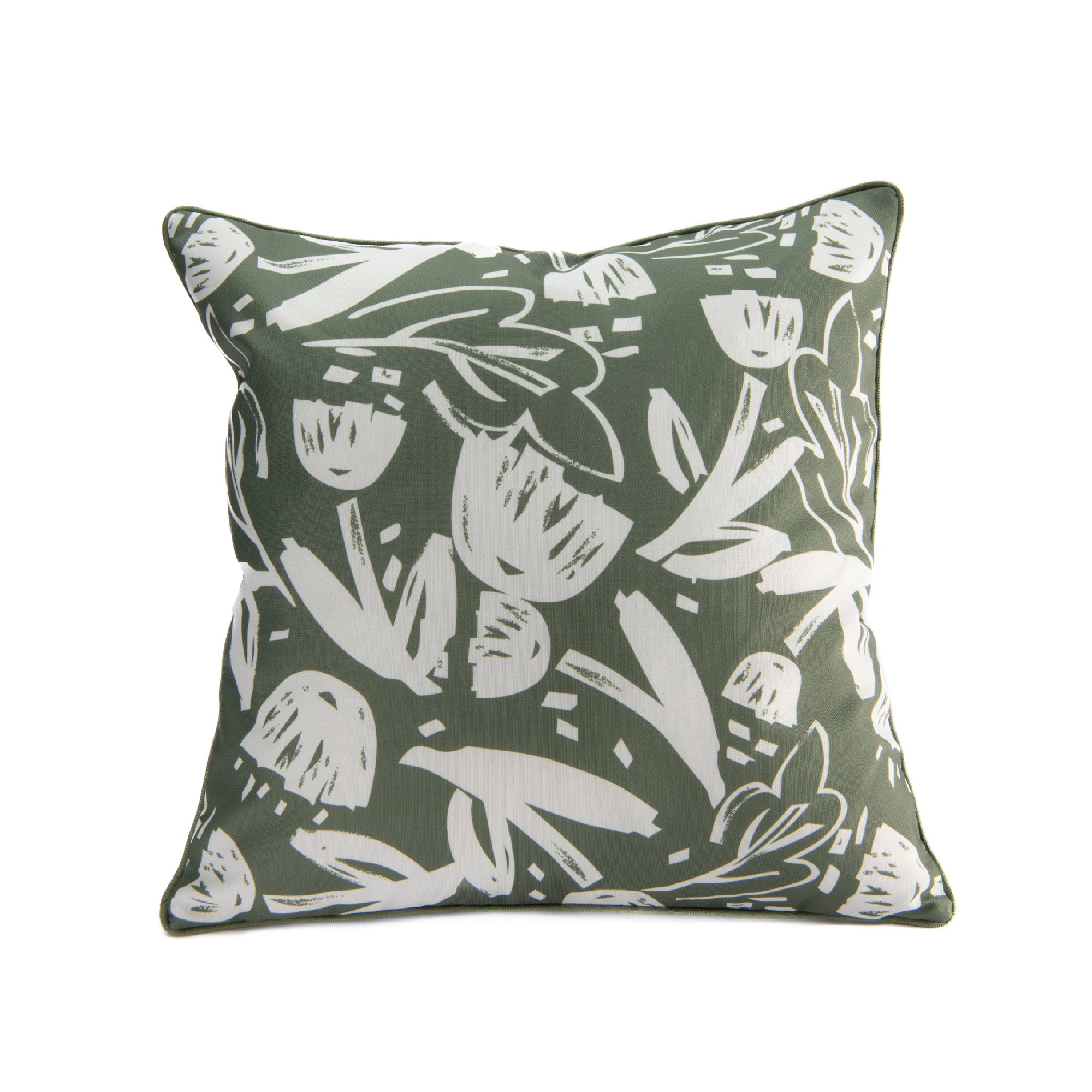 Moss Green Charm Collection Outdoor Waterproof Cushion - Set of 2