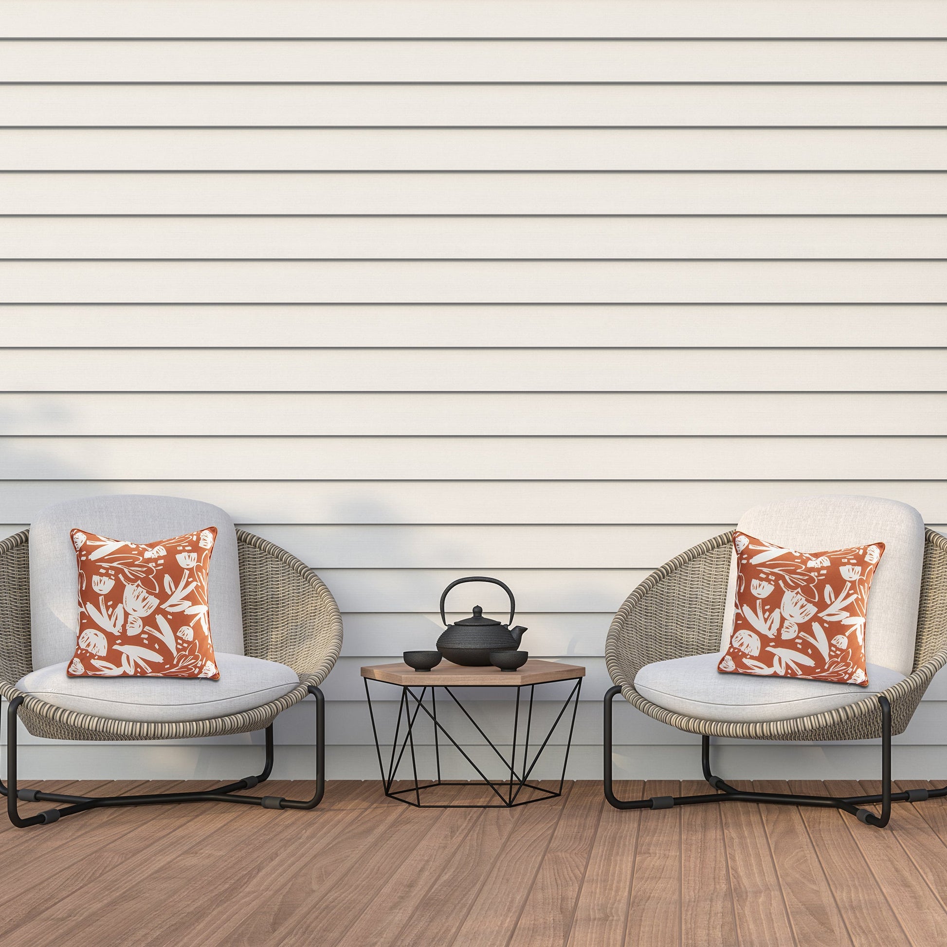 Alloy Orange Charm Collection Outdoor Waterproof Cushion - Set of 2
