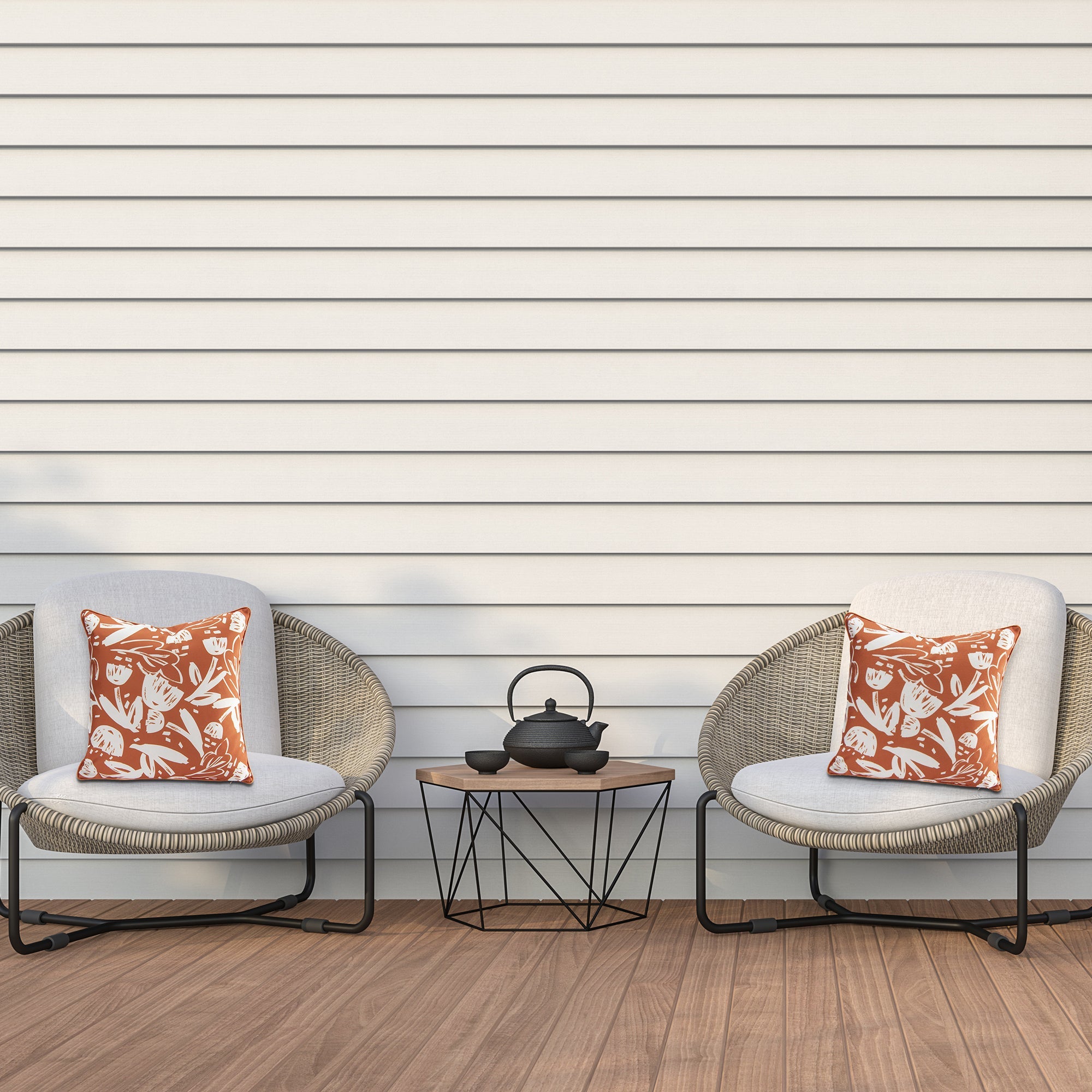 Alloy Orange Charm Collection Outdoor Waterproof Cushion - Set of 2