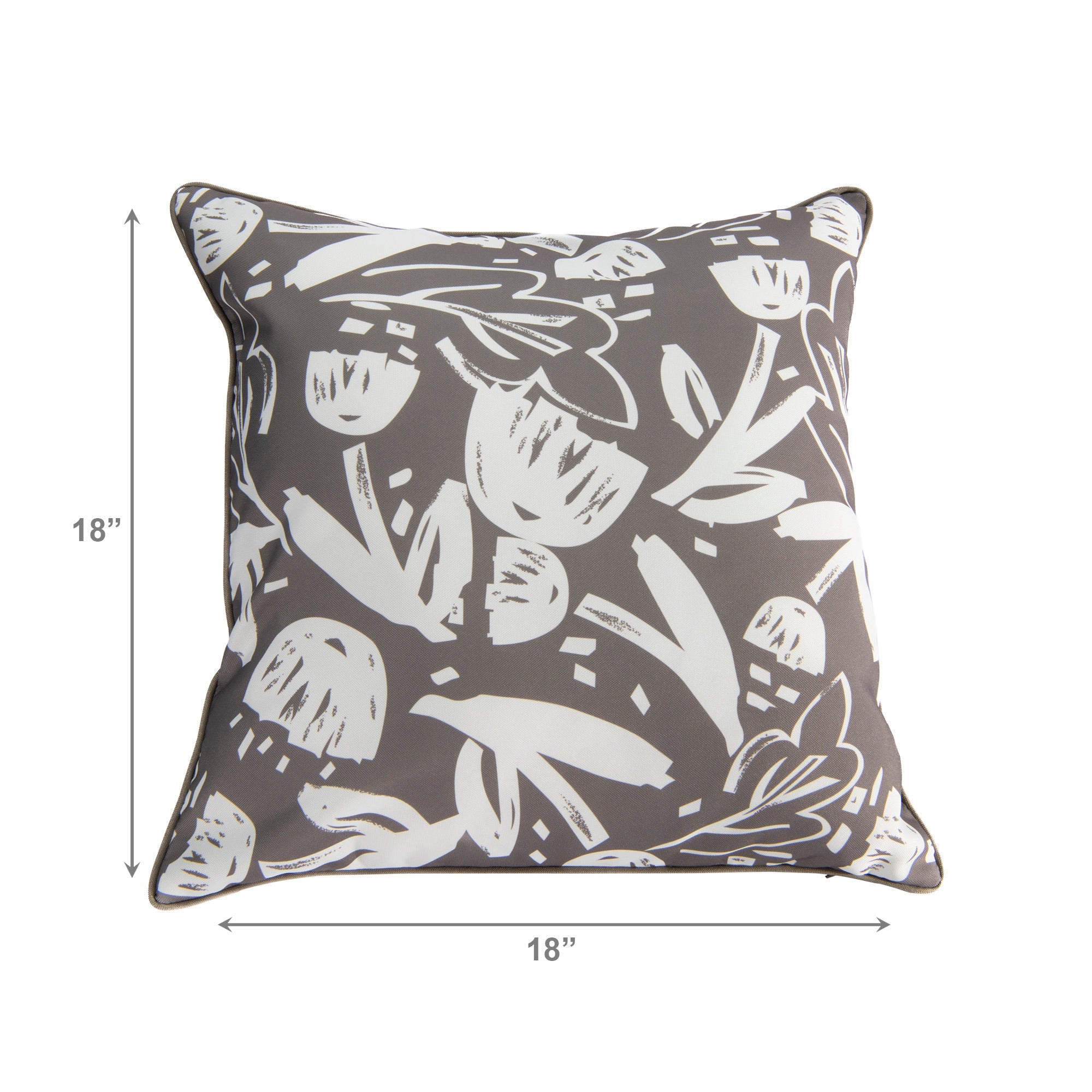 Warm Gray Taupe Charm Collection Outdoor Waterproof Cushion - Set of 2