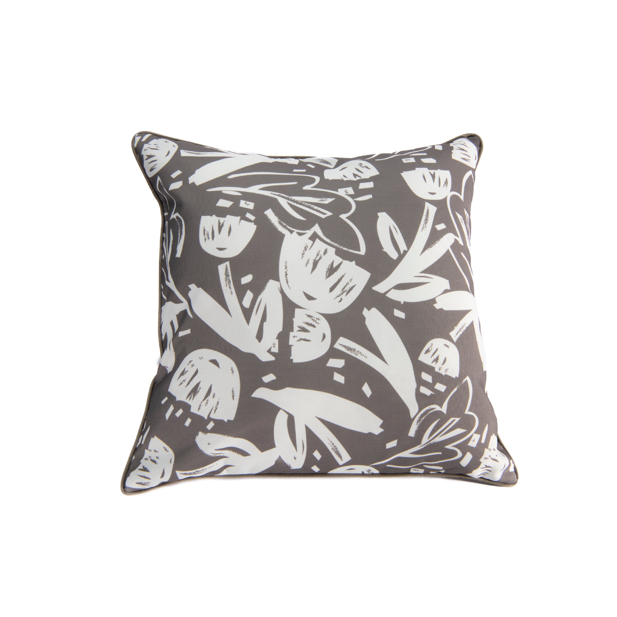 Warm Gray Taupe Charm Collection Outdoor Waterproof Cushion - Set of 2
