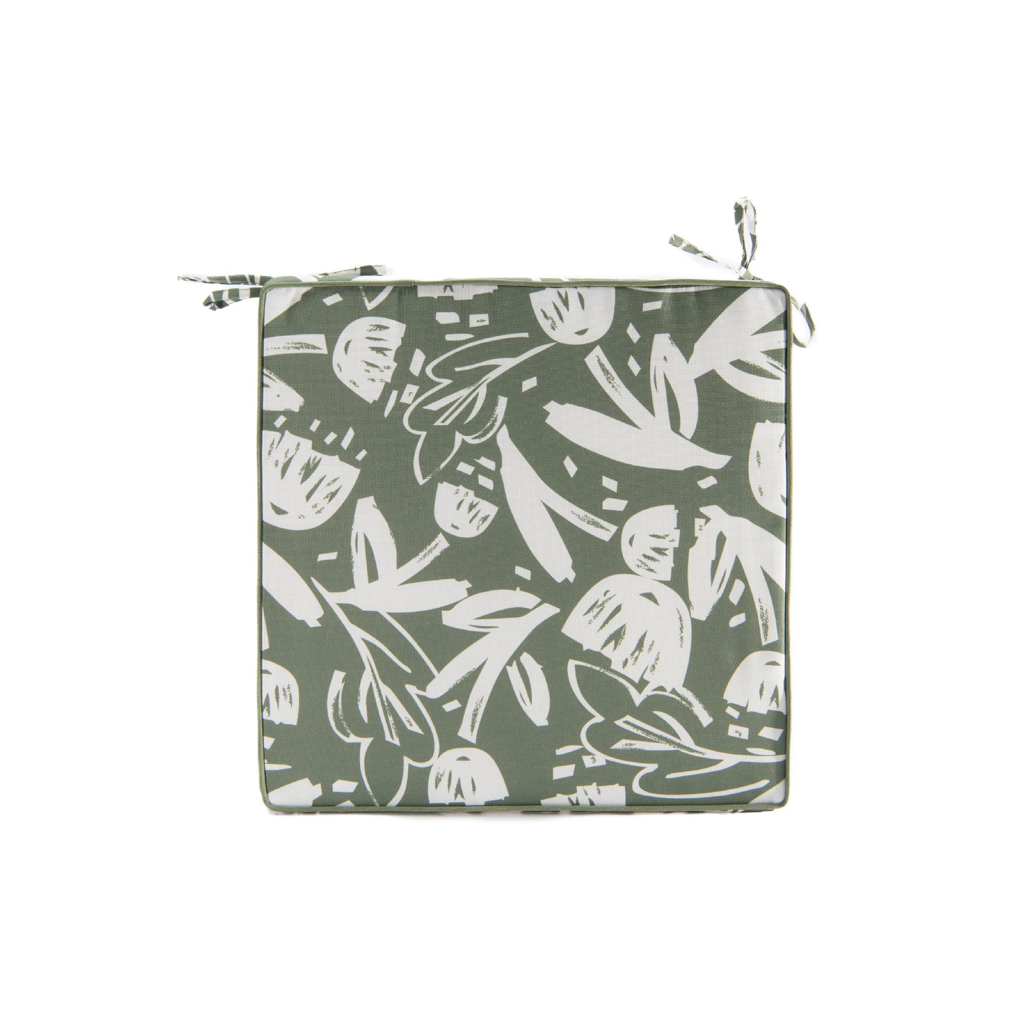 Moss Green Charm Collection Outdoor Chair Pad - Set of 2