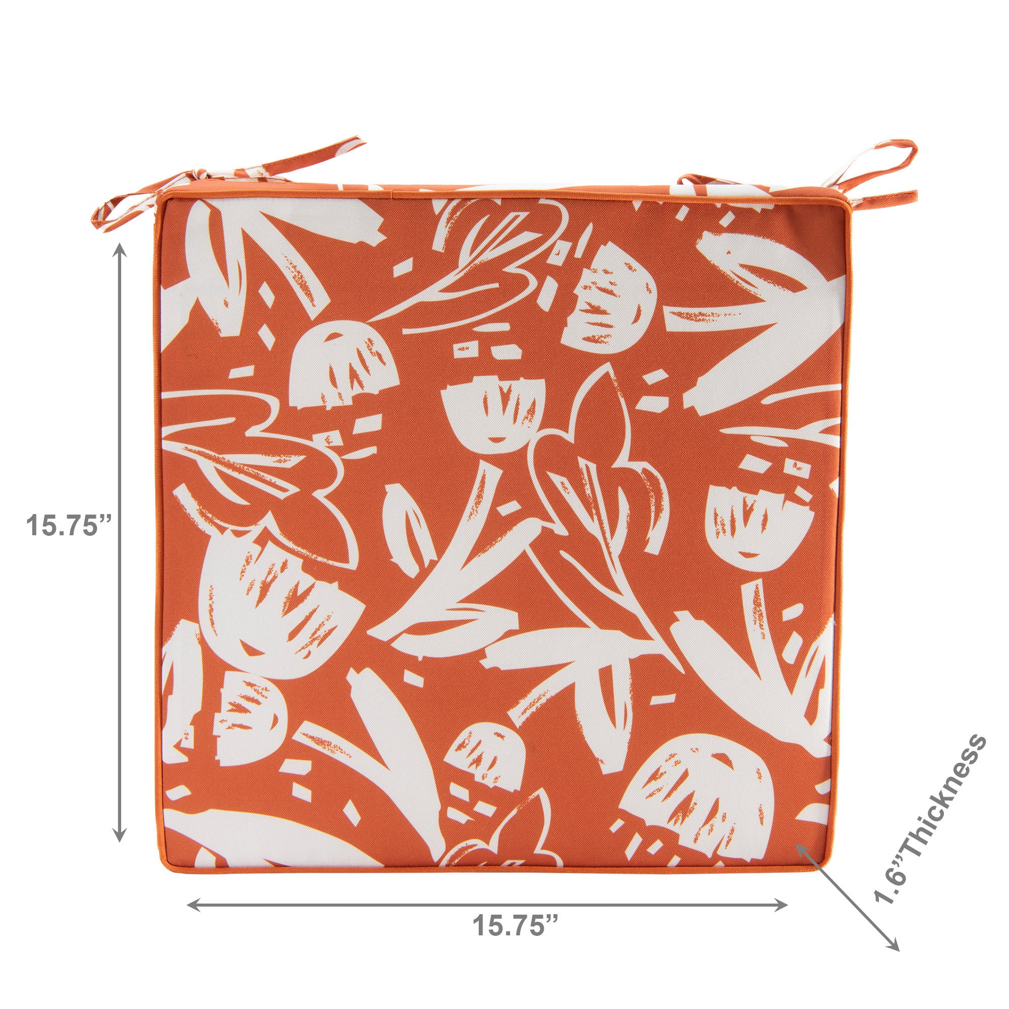 Alloy Orange Charm Collection Outdoor Chair Pad - Set of 2