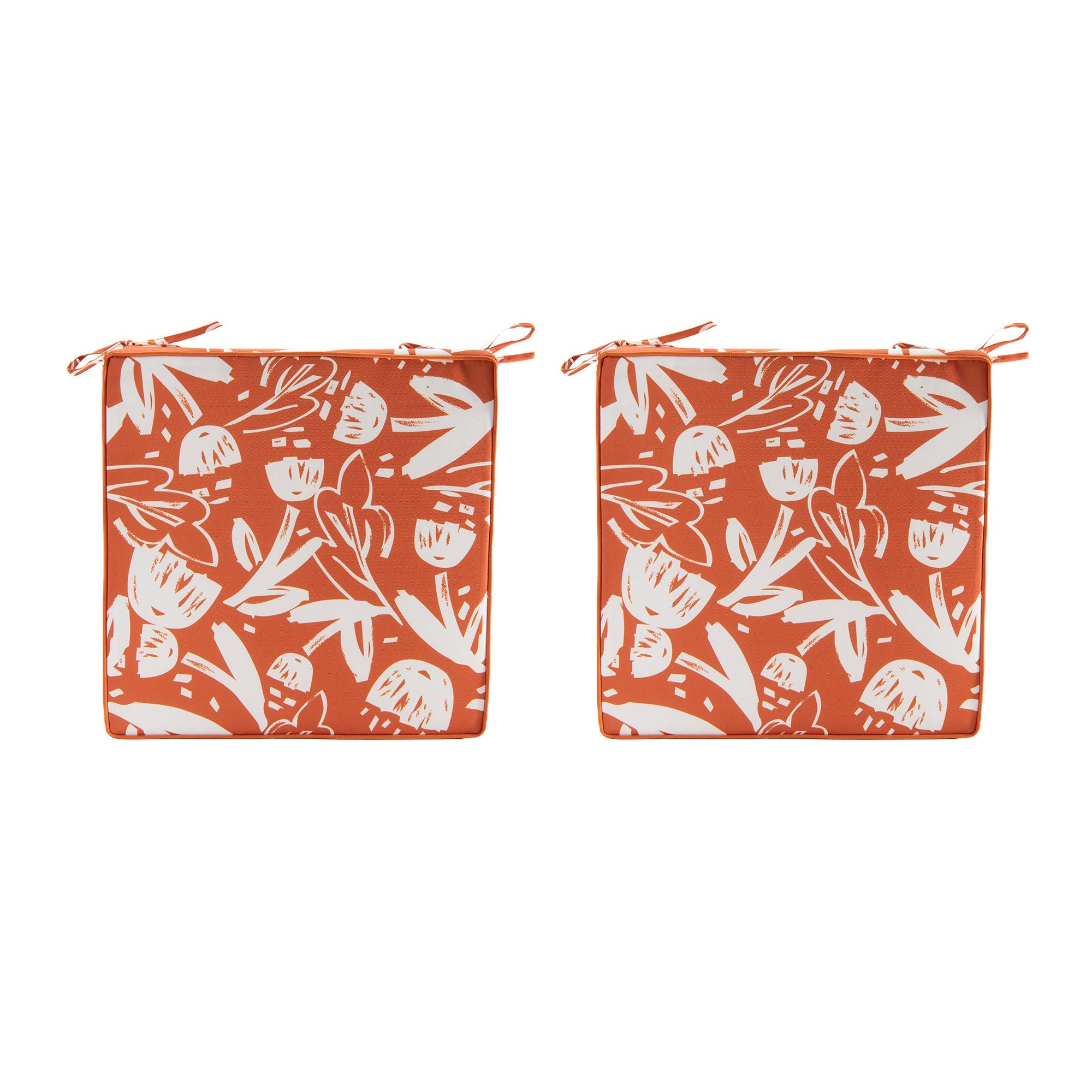 Alloy Orange Charm Collection Outdoor Chair Pad - Set of 2