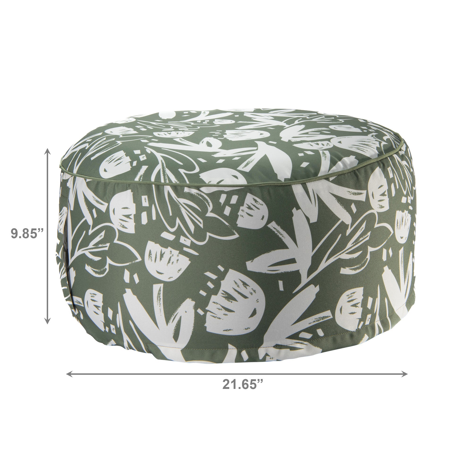 Moss Green Charm Collection Outdoor Inflatable Pouf