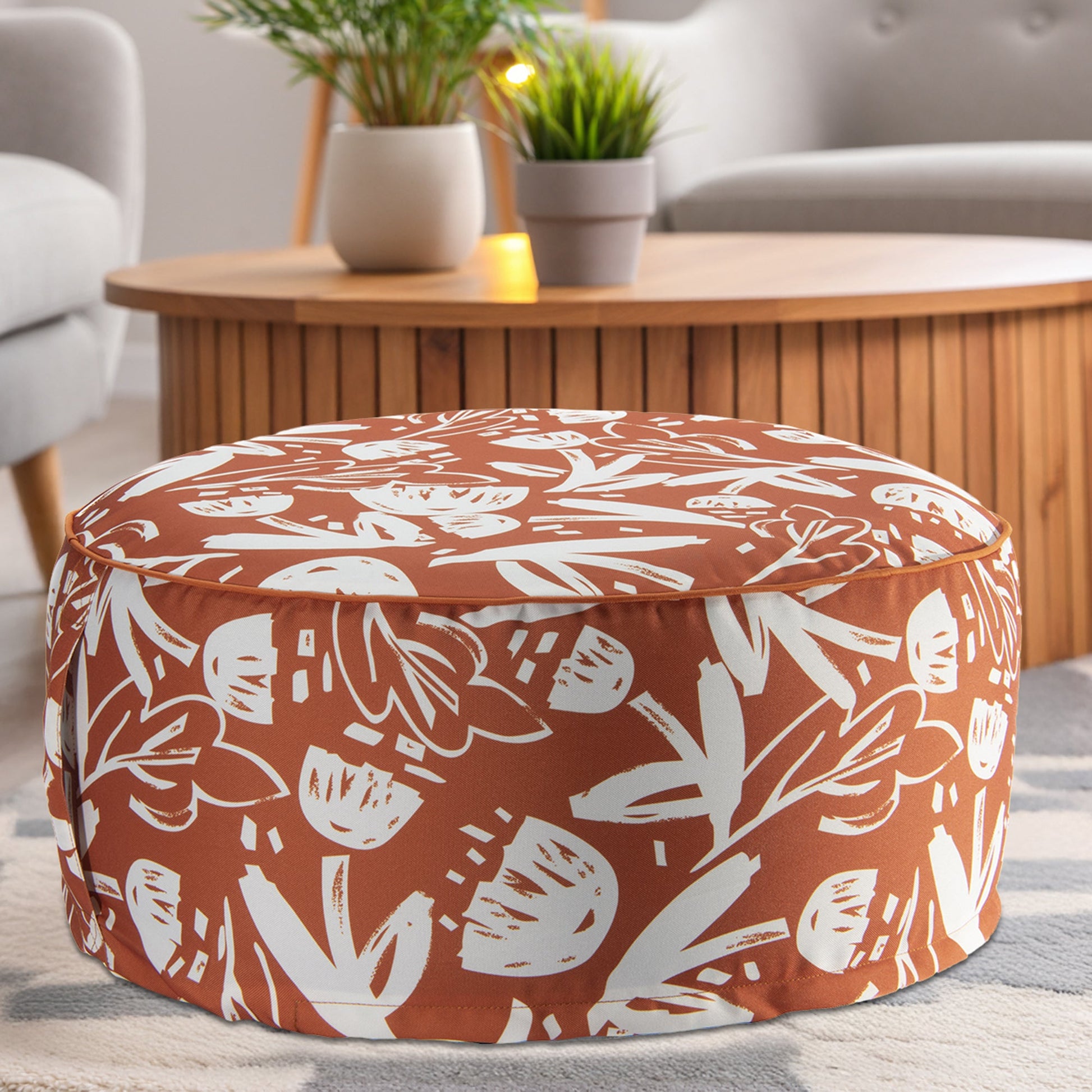 Alloy Orange Charm Collection Outdoor Inflatable Pouf