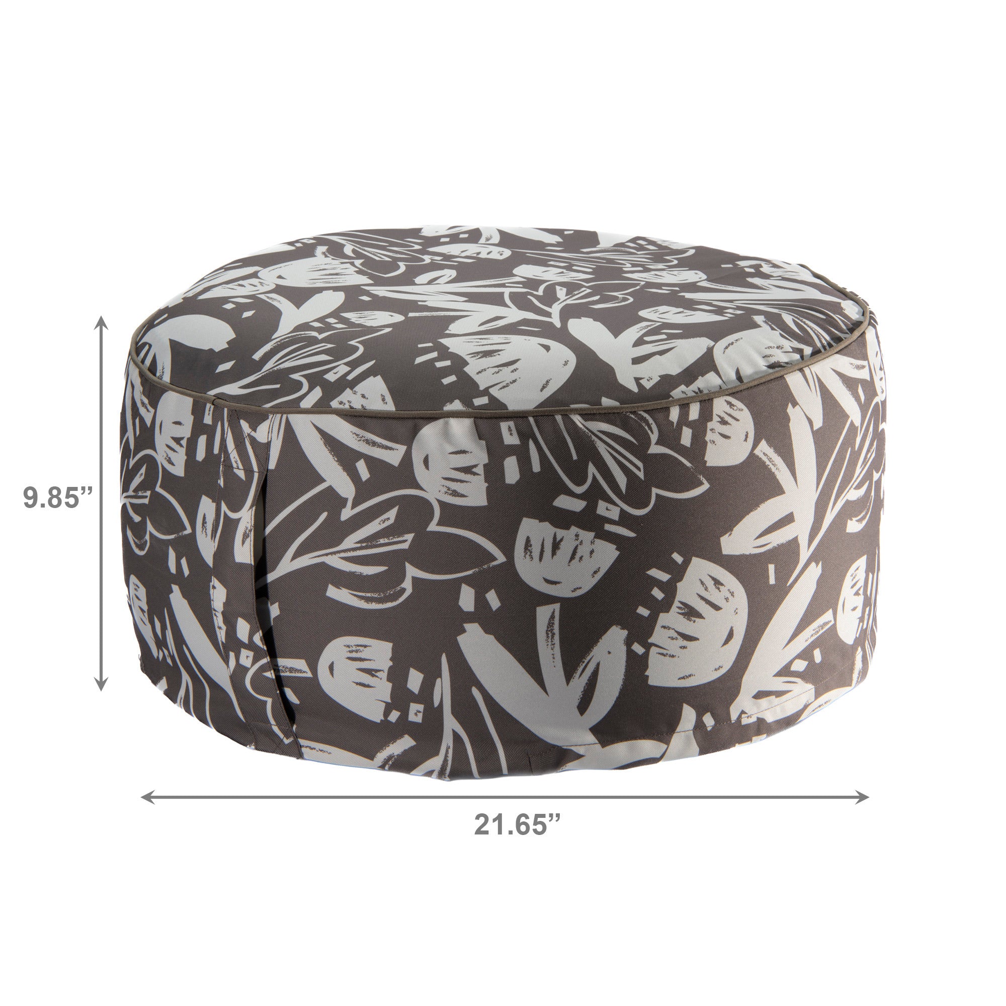 Warm Gray Taupe Charm Collection Outdoor Inflatable Pouf