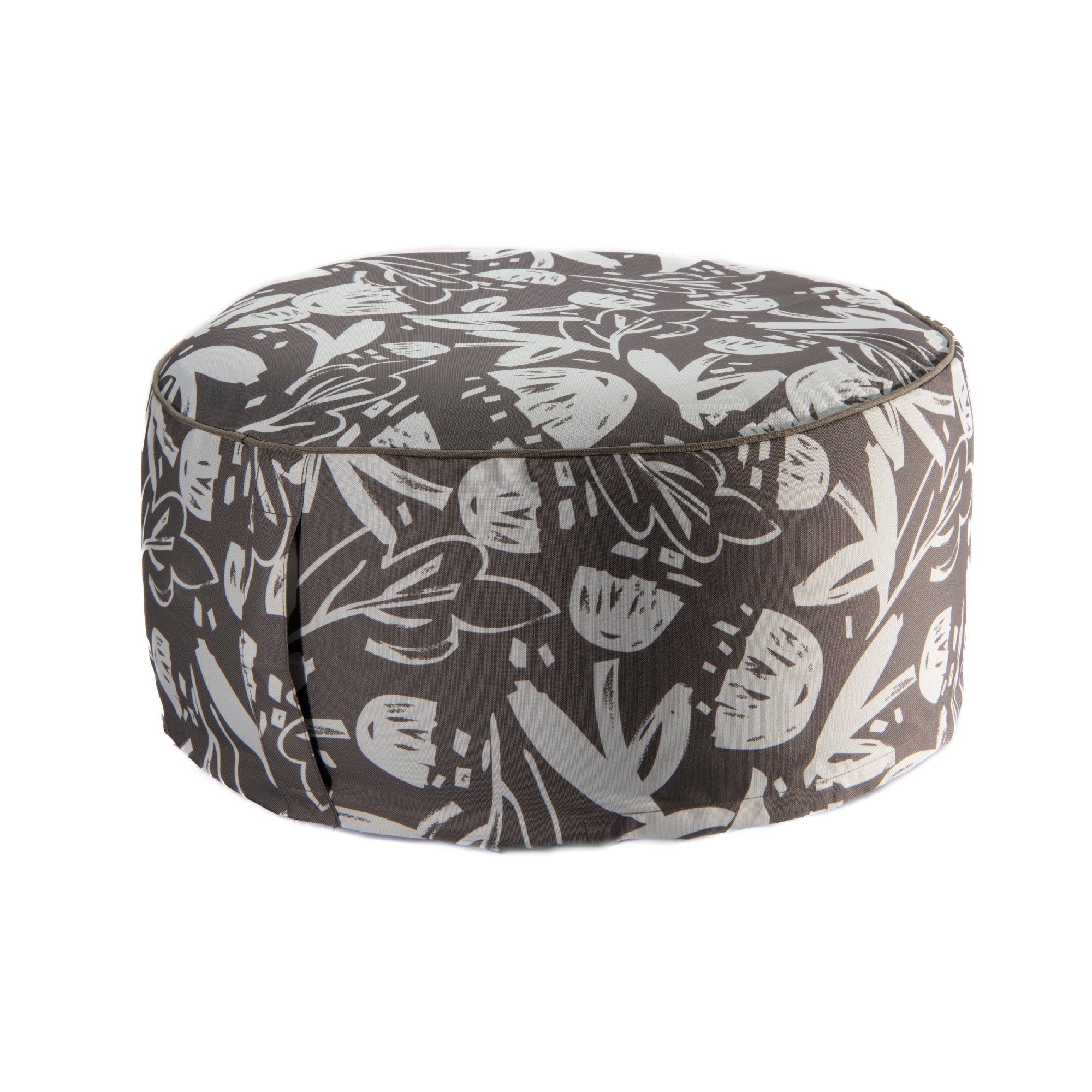 Warm Gray Taupe Charm Collection Outdoor Inflatable Pouf