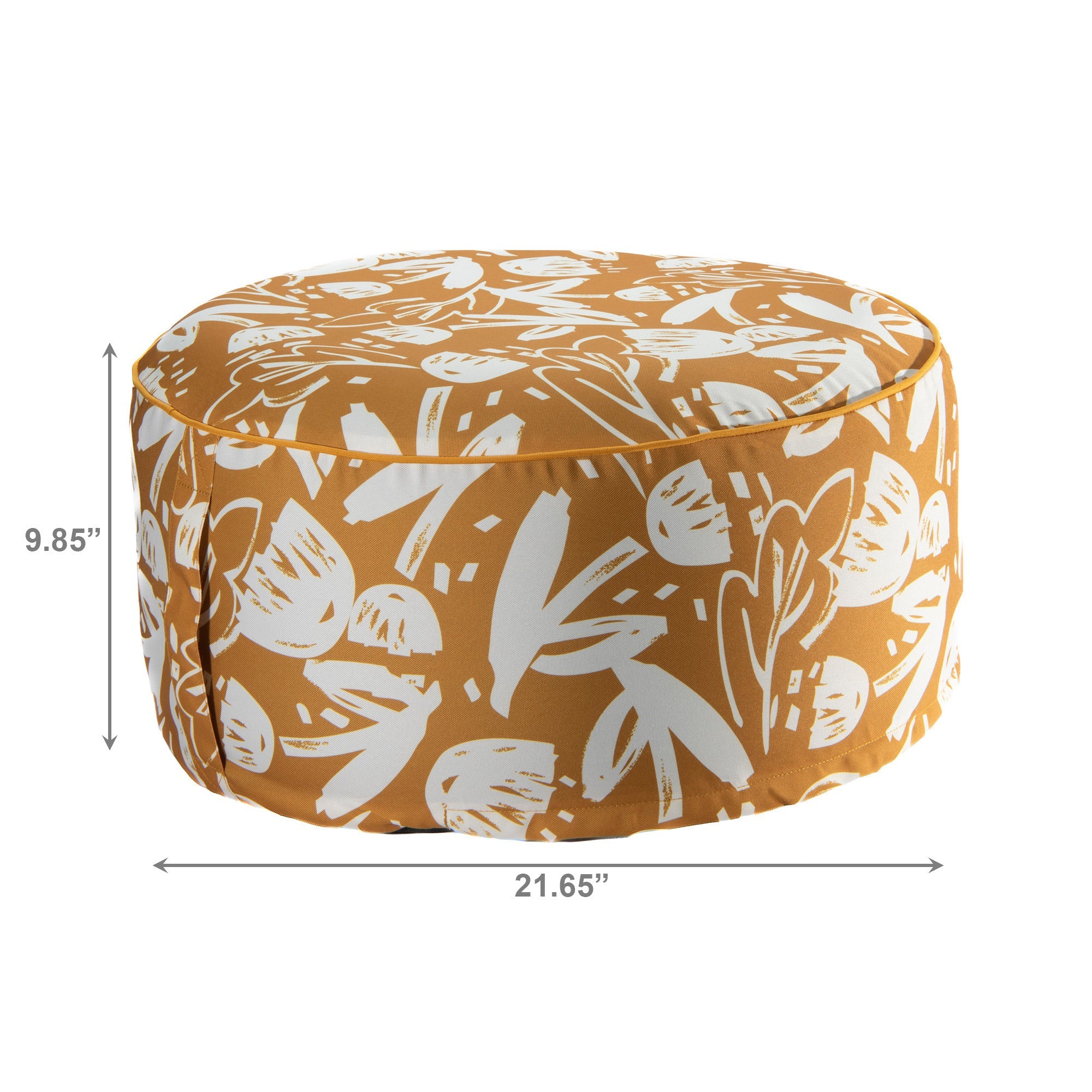 Golden Yellow Charm Collection Outdoor Inflatable Pouf