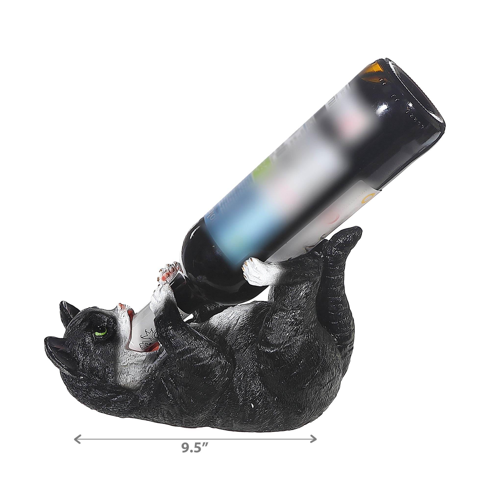 Wine Bottle Holder Cat On Back, Kitchen Counter Decor, Novelty Wine Accessory