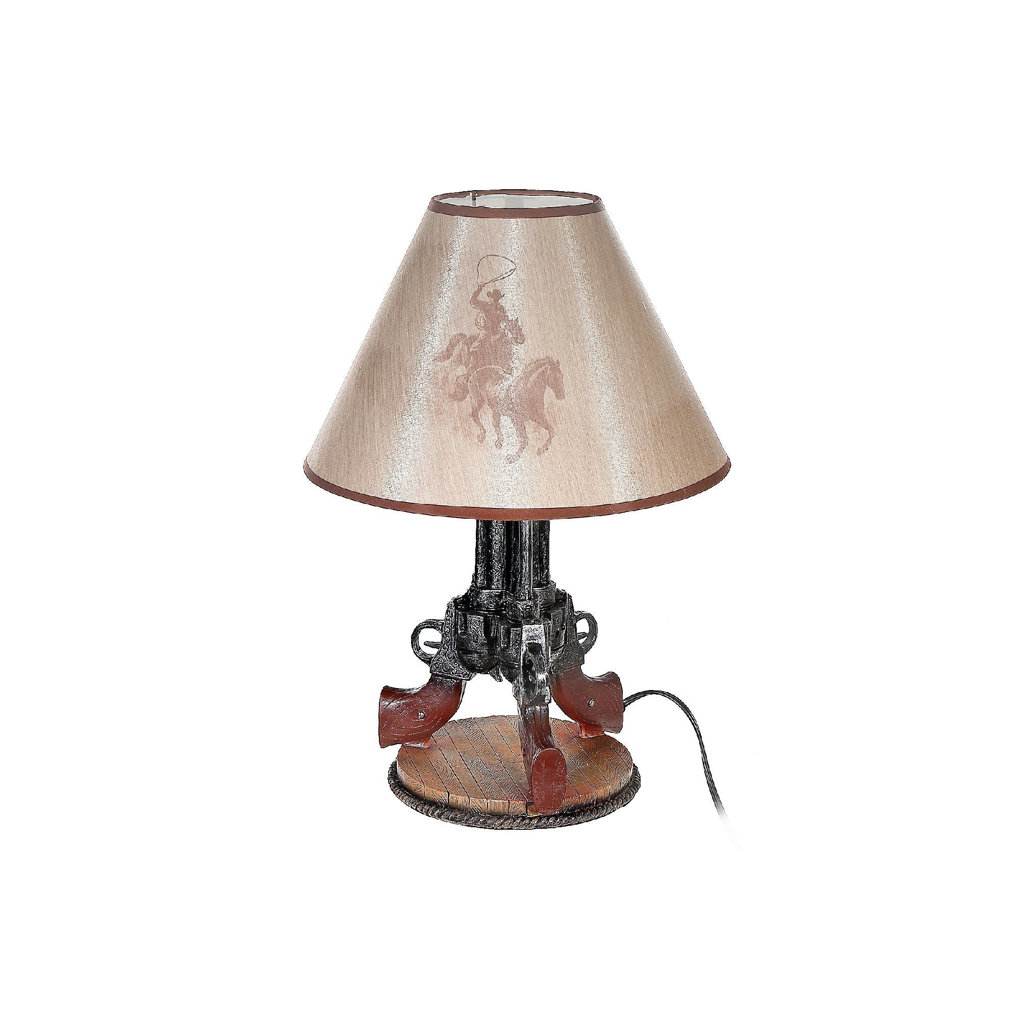 Triple Gun Lamp 19 Inch, Decorative Table Lamp, Home Accent Lighting