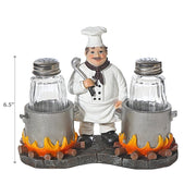 Salt And Pepper Shaker Set Chef Spice Du Jour, Kitchen Tableware, Dining Accessory