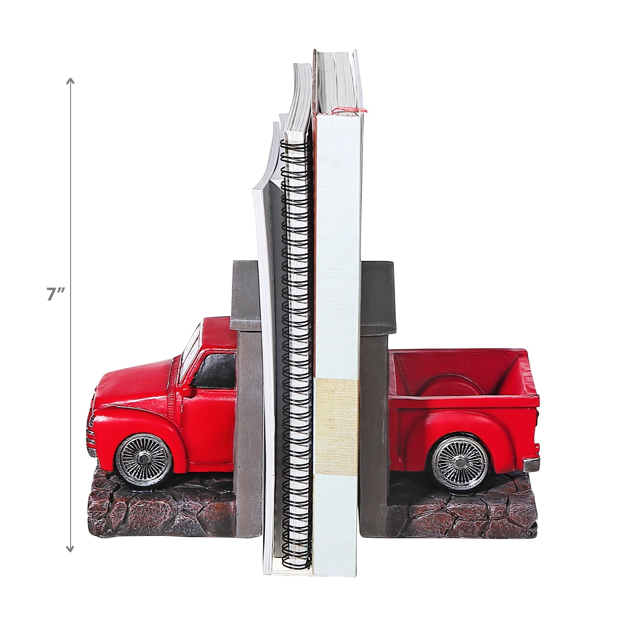 Truck Bookends Reliable Service, Desk Organizer, Office Decor, Book Holder