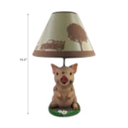 Muddy Delight Pig Lamp 19.5 Inch, Decorative Table Lamp, Farmhouse Accent