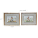 Framed Printed Wall Art (Bunny & Easter Egg) (Asstd) - Set of 2